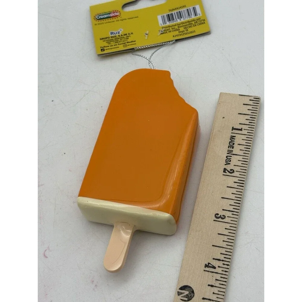 Creamsicle Ice Cream Bar Christmas Ornament Orange Popsicle 2025 NWT Ruz